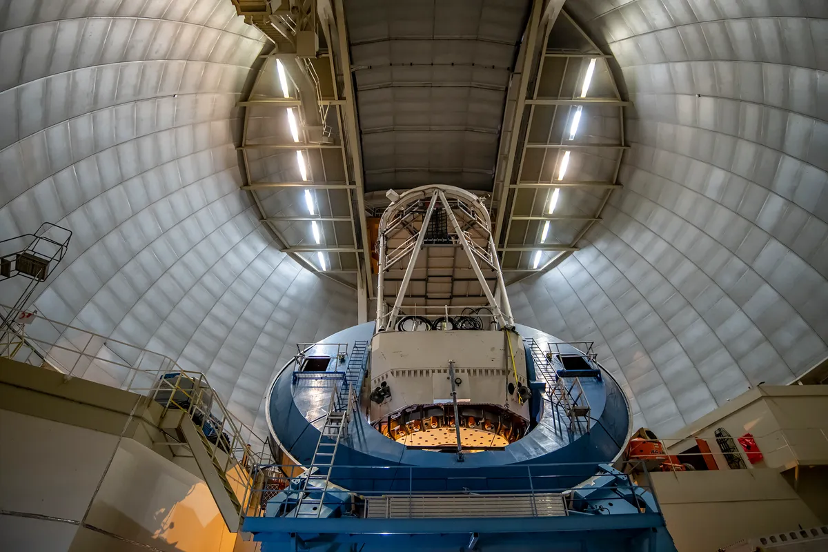 The Mayall Telescope at Kitt Peak Observatory. © 2010-2019 The Regents of the University of California, Lawrence Berkeley National Laboratory.