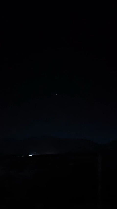 Glowing lights in the Andes