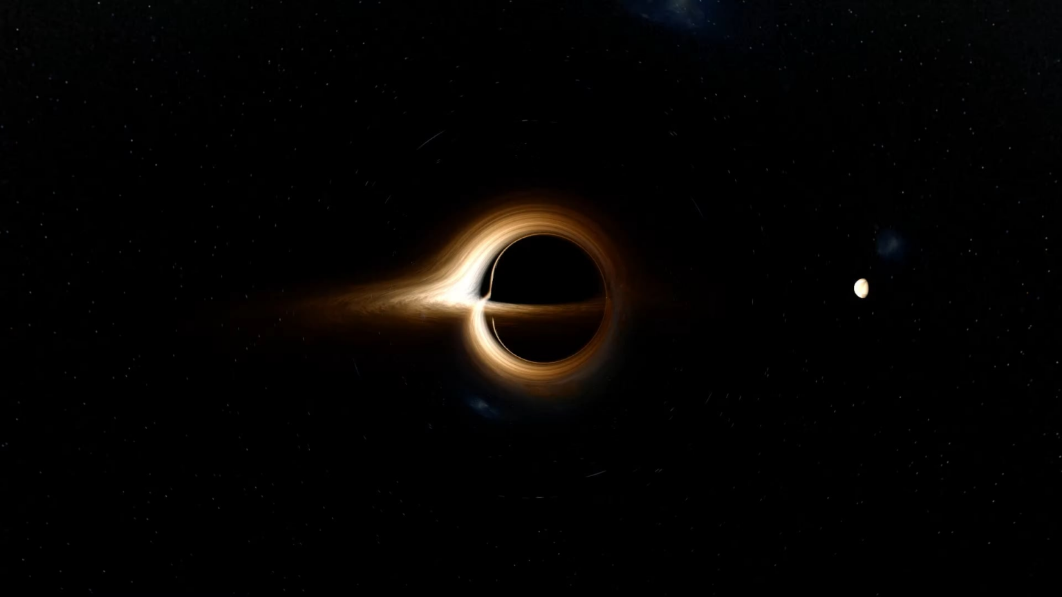 I built a realistic interactive real-time black hole visualization that runs in the browser