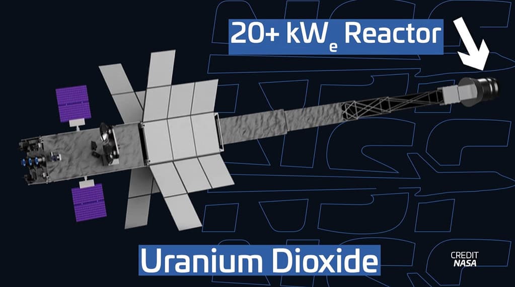 High-efficiency nuclear reactor design for uranium dioxide fuel with 20+ kWe output.