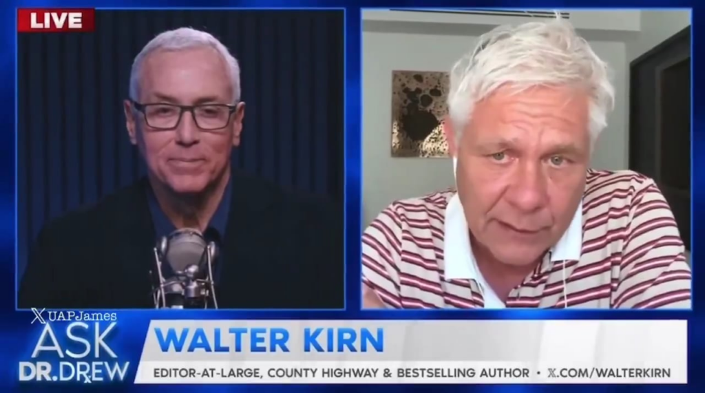 Walter Kirn says a satellite intelligence expert told him ‘We see craft come and go from space’ – “Coming into the outer atmosphere from space and leaving, particularly around times of war and back during nuclear tests, and rocket launches especially now. Walter Kirn says a satellite intelligence expert told him ‘We see craft come and go from space’ - “Coming into the outer atmosphere from space and leaving, particularly around times of war and back during nuclear tests, and rocket launches especially now.