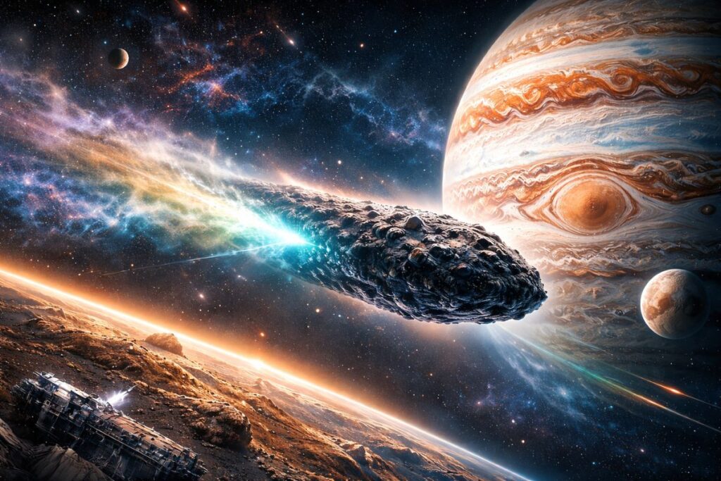 Interstellar object 3I Atlas intrigues scientists by exhibiting pre-biological chemistry, extreme levels of deuterium, unusual gases, and a passage by Jupiter that reignites the debate.