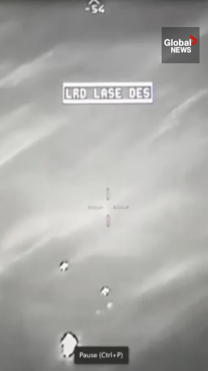 Click to play video: '‘What the hell is that?’: Hellfire missile ‘bounced off’ UFO in newly revealed video'
