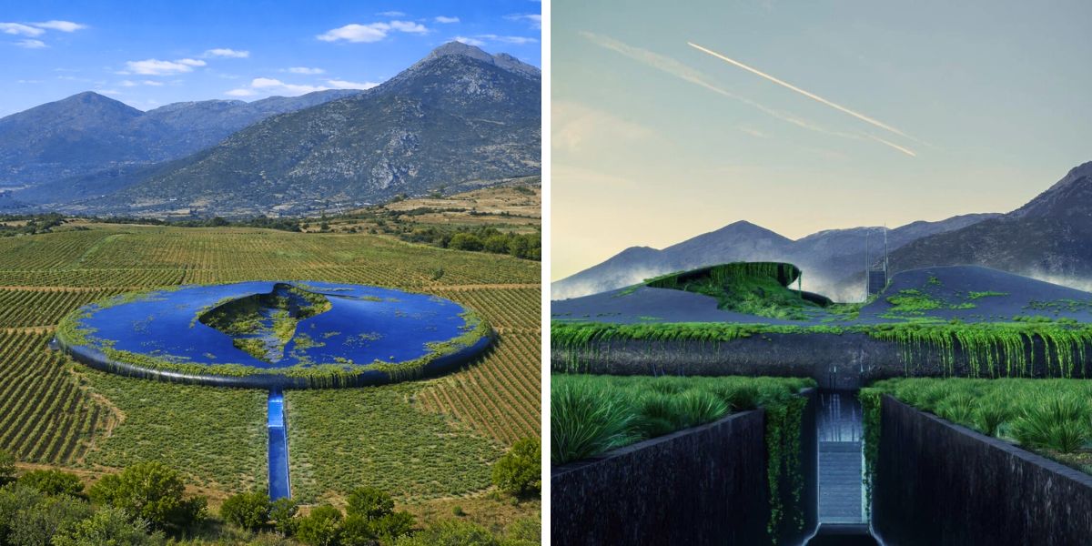 Two views of the vineyard in Greece Two views of the vineyard in Greece
