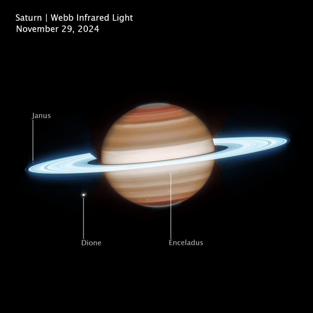 Webb Captures Saturn in Infrared