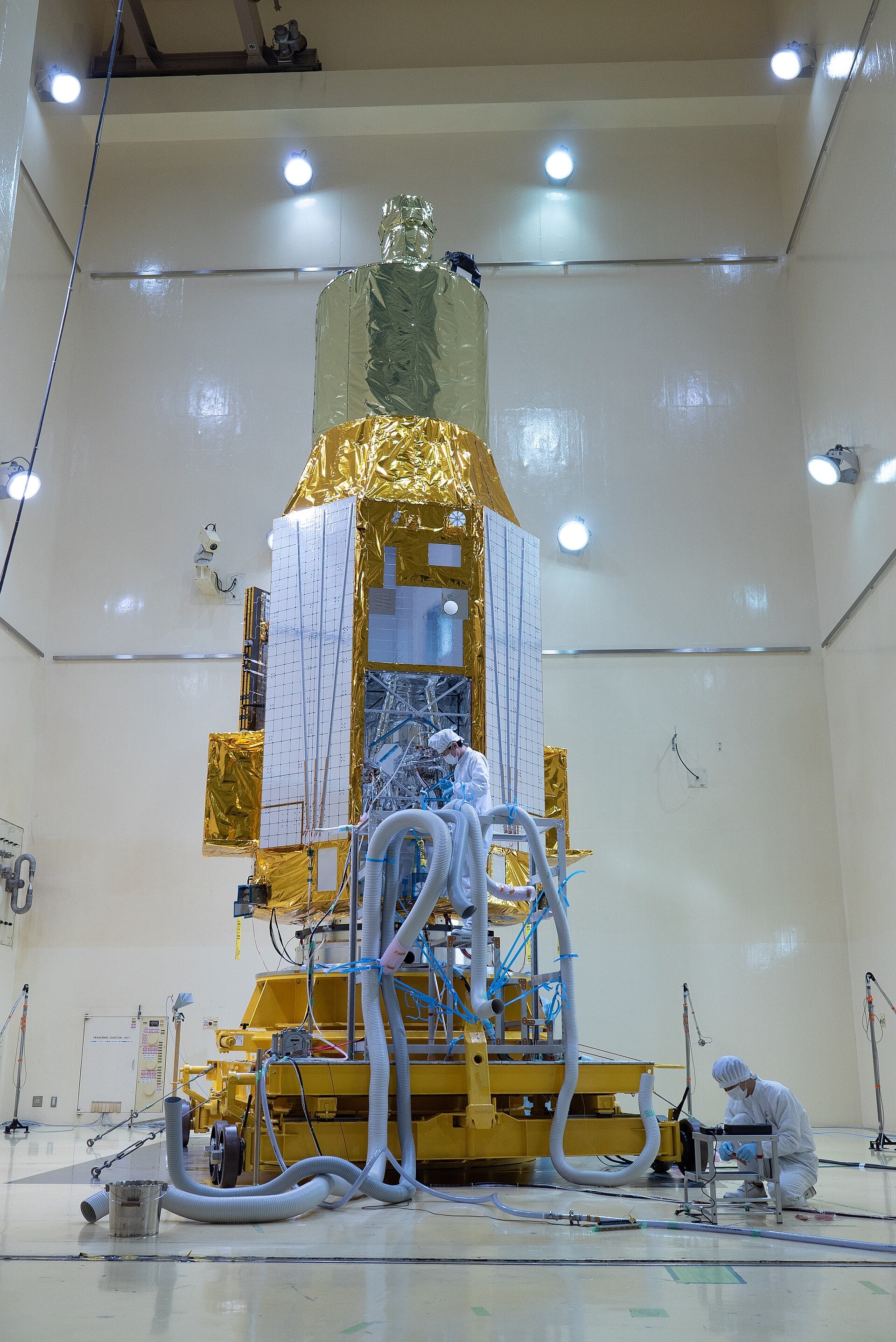The XRISM spacecraft during acoustic testing at JAXA's Tsukuba Space Center in December 2022 (Credit : NASA's Scientific Visualisation Studio)