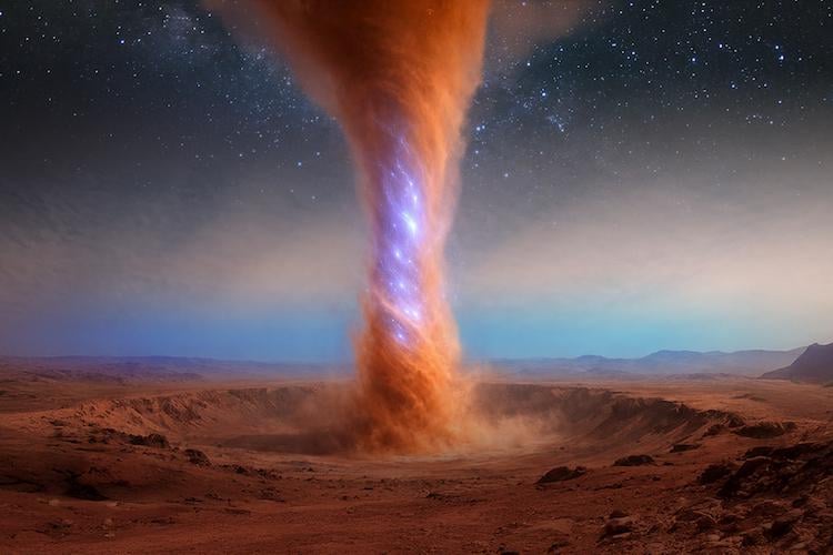 "Mars might actually have lightning but not the dramatic bolts we see on Earth". Instead, its massive dust storms create electrical charges that discharge as tiny, short lived sparks. Because of the planet’s thin atmosphere, this lightning is faint and hard to detect.