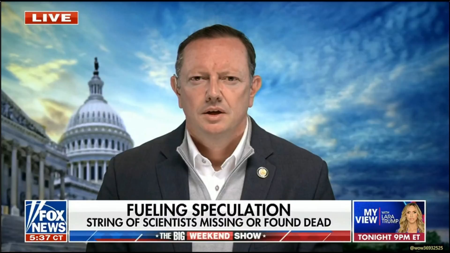 Rep. Eric Burlison: "We have a lot of whistleblowers that have come forward. I've been given a list of about two to three dozen of these files and have submitted an official request to Tulsi Gabbard's office (ODNI).