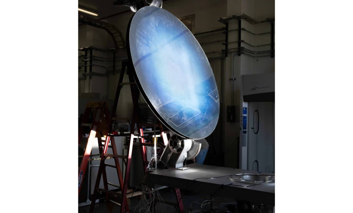 A Solar Concentrator Is Tested As Part Of The Carbothermal Reduction Demonstration (card) Project, Which Aims To Produce Oxygen From Simulated Lunar Regolith For Use At The Moon’s South Pole