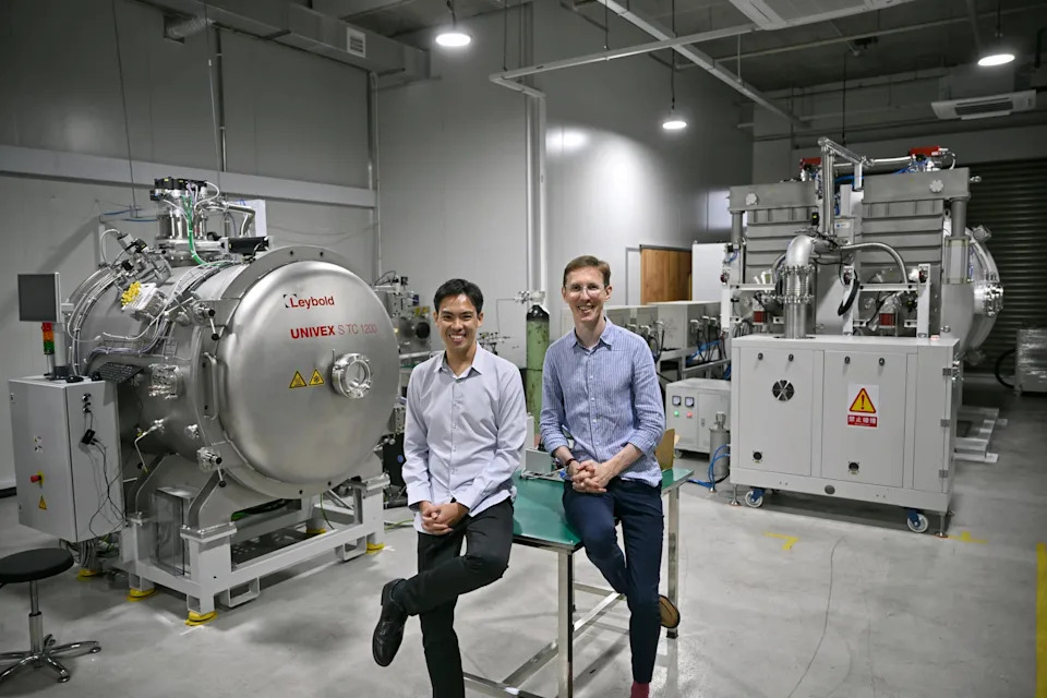 Aliena’s chief executive Mark Lim (left) and chief technology officer George-Cristian Potrivitu at their office in Ubi.