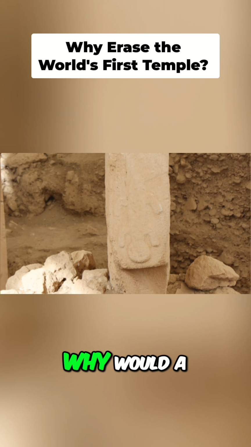 Why would an ancient civilization deliberately bury their own temple?