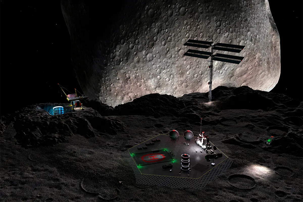 Artist's impression of an asteroid mining crew extracting valuable metals. Credit: StockTrek Images / Getty
