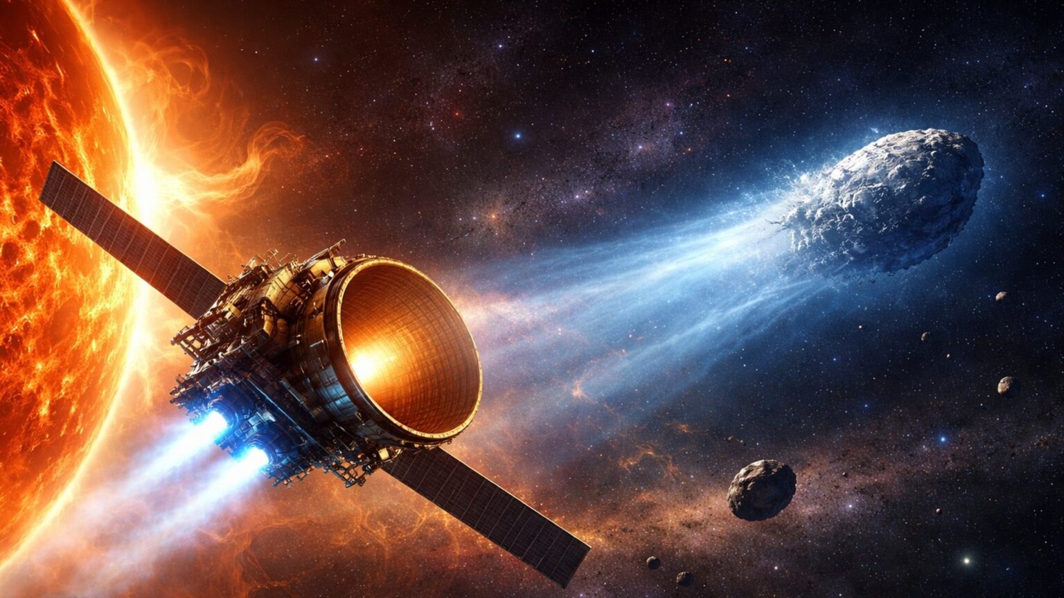 Scientists reveal audacious plan to reach 3I/ATLAS: spacecraft would have to pass close to the Sun, travel more than 700 times the distance from Earth to the Sun, and pursue the comet for up to 50 years Scientists reveal audacious plan to reach 3I/ATLAS: spacecraft would have to pass close to the Sun, travel more than 700 times the distance from Earth to the Sun, and pursue the comet for up to 50 years