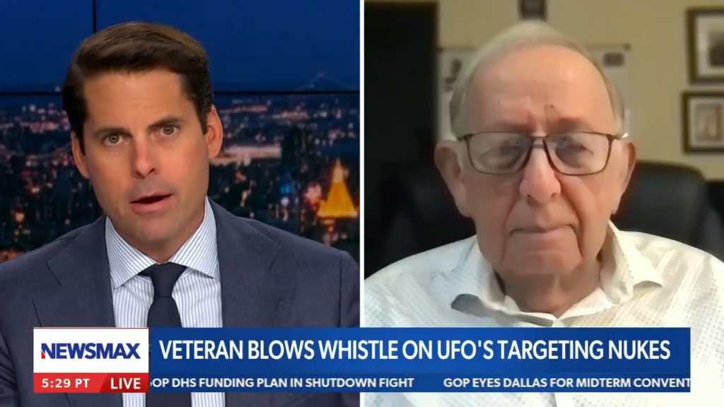 “I’m convinced they are not from here.” – Robert Salas, a former Air Force Missile Officer, spoke about his claim that UFOs disarmed multiple nuclear missiles around a Montana Air Force Base. He was stationed there during the Cold War in March of 1967. Here is Salas’ interview on NewsMax. “I’m convinced they are not from here.” - Robert Salas, a former Air Force Missile Officer, spoke about his claim that UFOs disarmed multiple nuclear missiles around a Montana Air Force Base. He was stationed there during the Cold War in March of 1967. Here is Salas' interview on NewsMax.