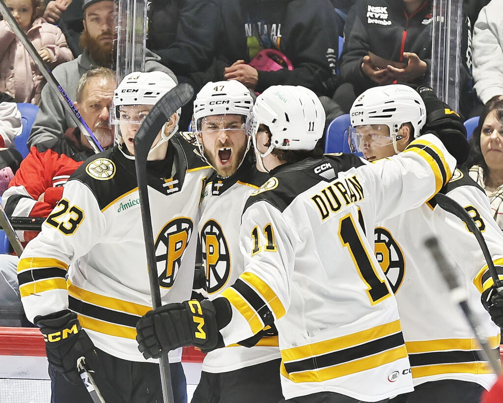 ABATE, SODERSTROM BOOST P-BRUINS PAST COMETS