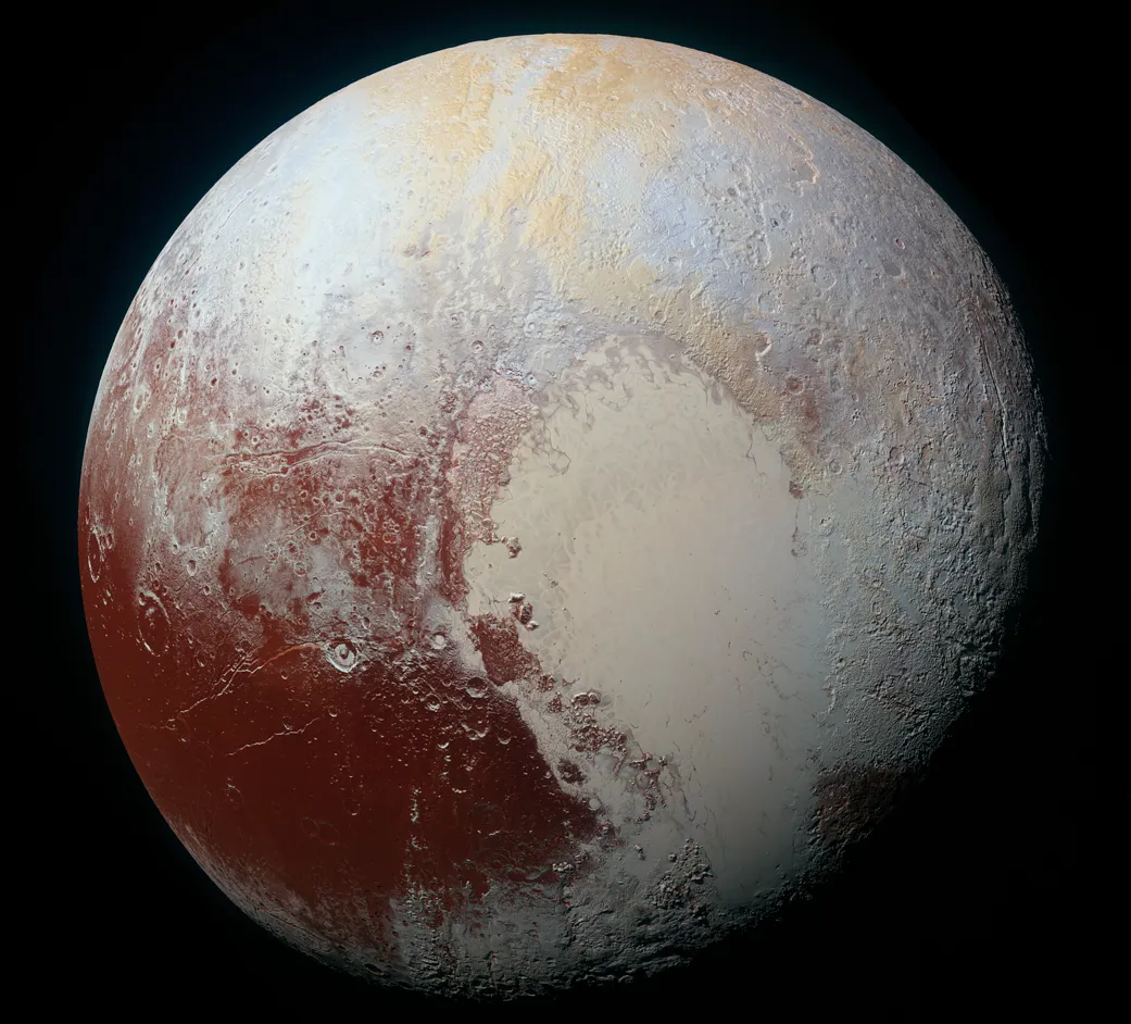A real image of Pluto captured by NASA's New Horizons spacecraft. Credit: NASA/JPL