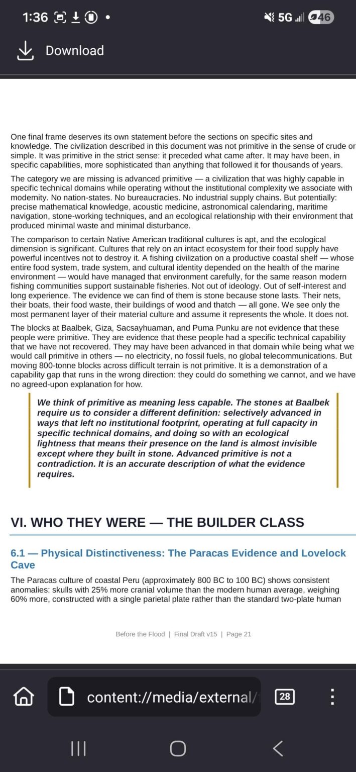 BEFORE THE FLOOD: Part 2