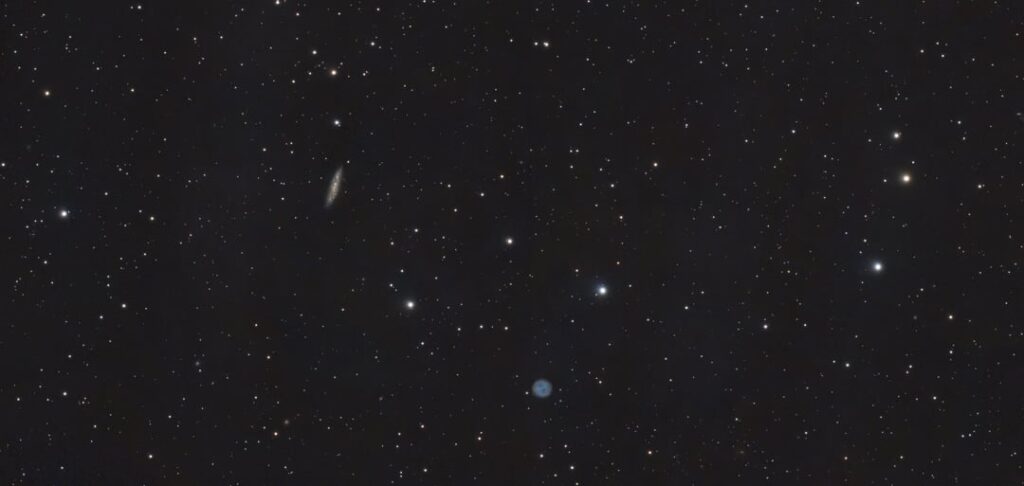 Owl nebula + surfboard galaxy