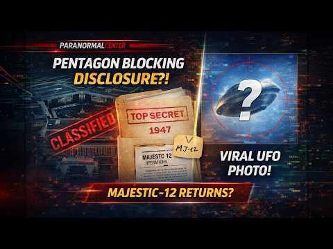 Entertaining Series ParanormalCenter discussing Pentagon disclosure, Majestic-12, and a viral UFO photo.