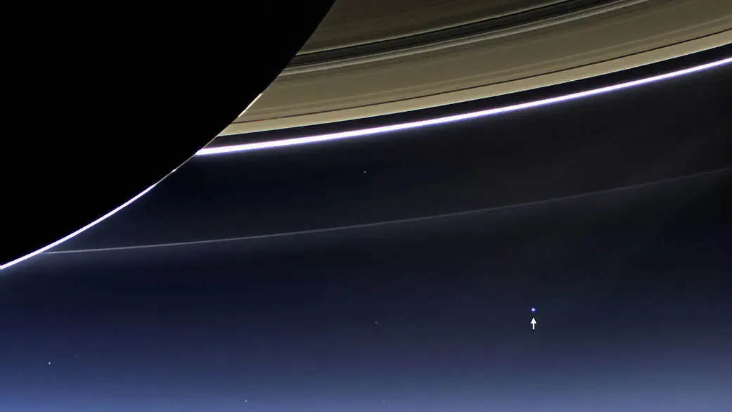 A view of Earth as seen from Saturn, captured by the Cassini spacecraft. Credit: NASA