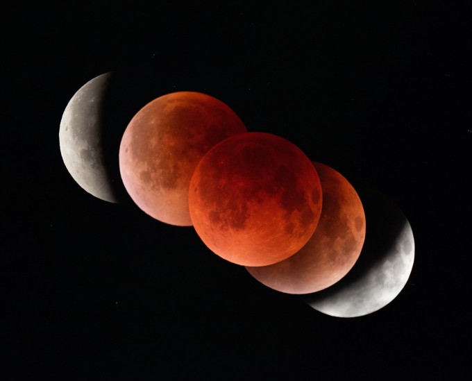 A total lunar eclipse photographed by Jeon Young-beom, a principal researcher at KASI, on September 8, 2025. Courtesy of KASI.
