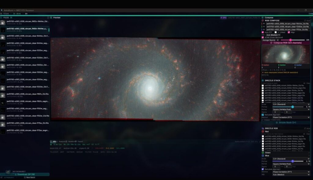 AstroBurst v0.3.4: Still working on it, now with FFT Phase Correlation Alignment, polishied and speedup.