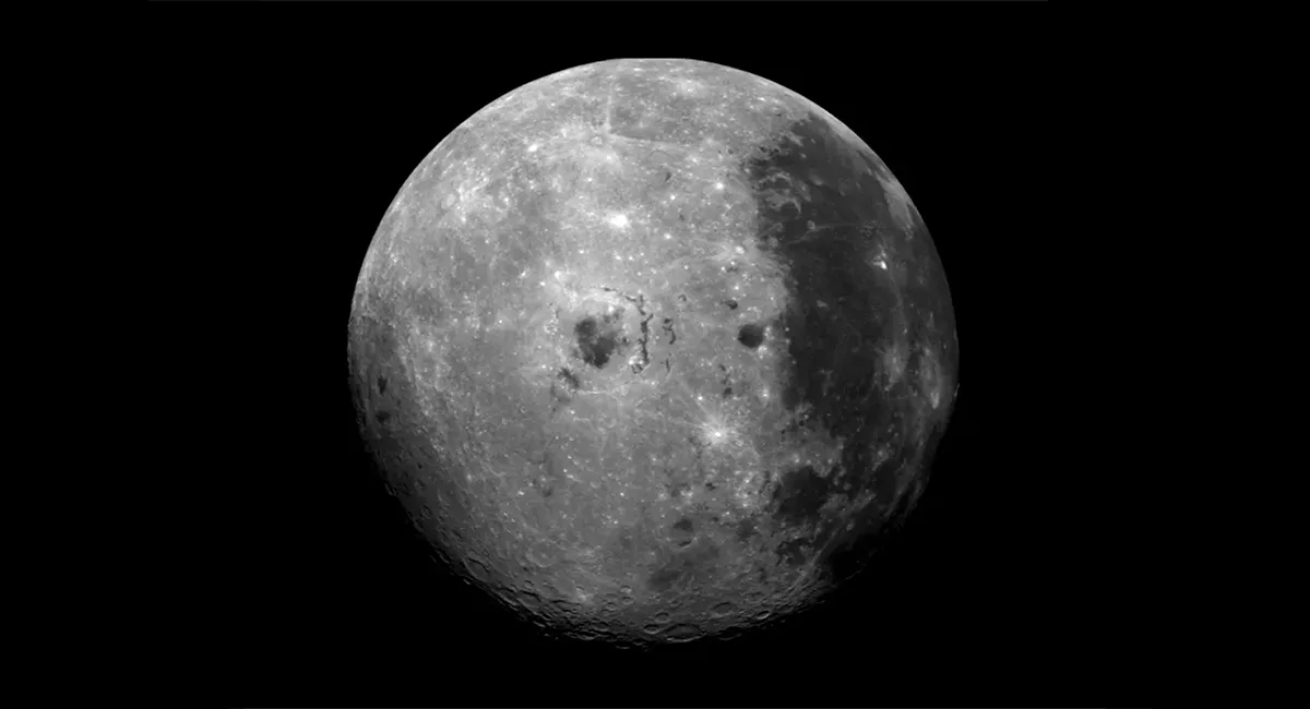 View of the far side of the Moon captured by NASA's uncrewed Galileo probe. Credit: NASA/JPL