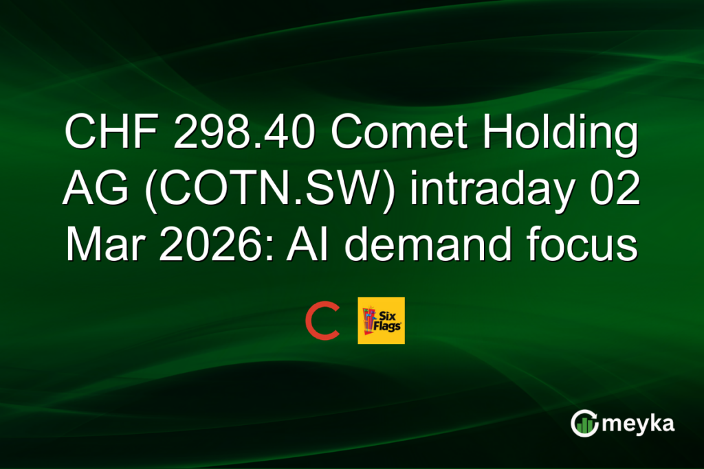CHF 298.40 Comet Holding AG (COTN.SW) intraday 02 Mar 2026: AI demand focus Meyka Logo