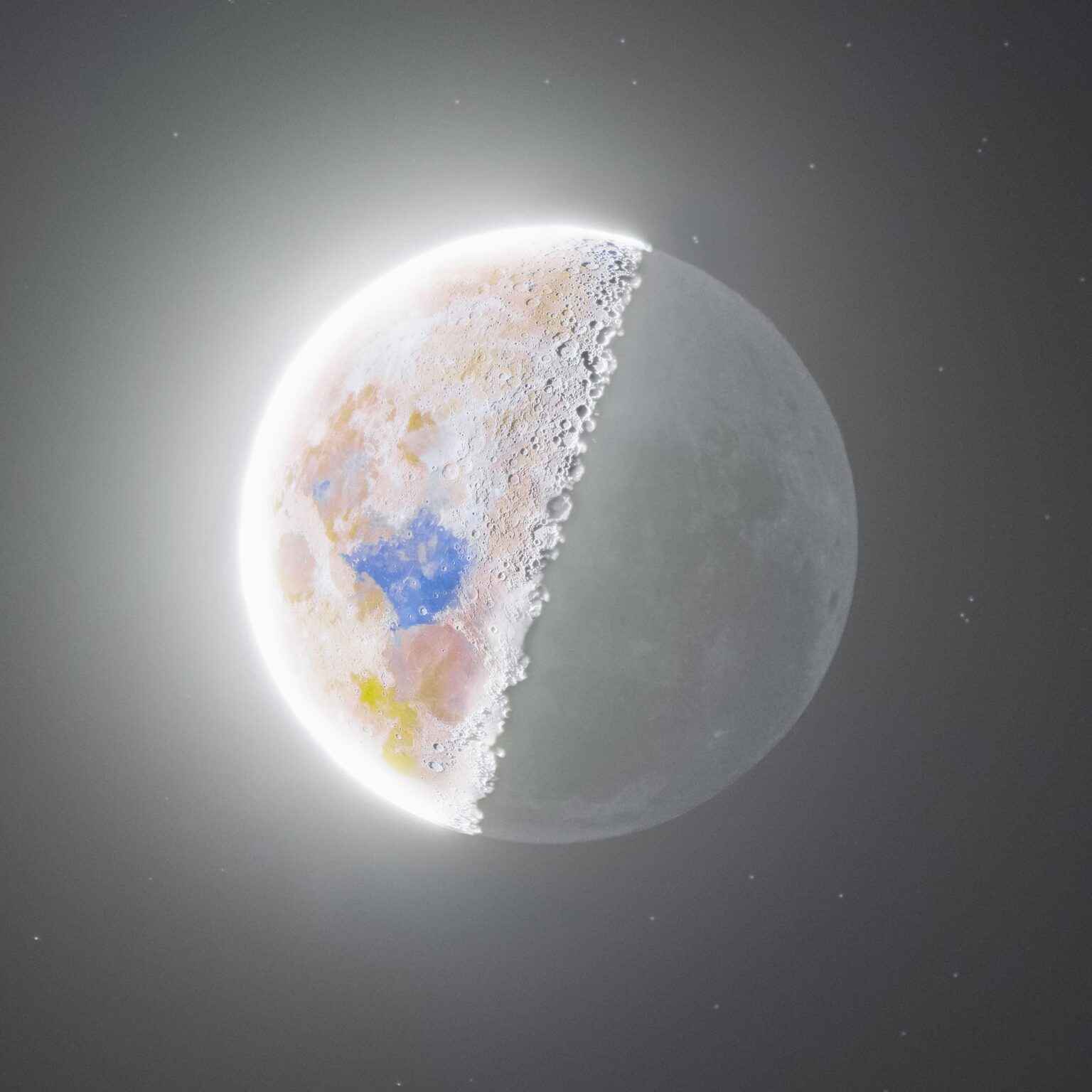 My best picture of the moon so far. HDR mineral moon [OC]