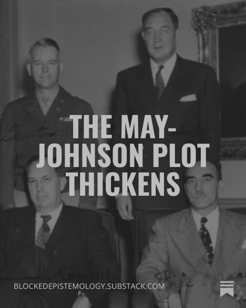 [Blocked Epistemology] - New MJ-12 Research Drop: The May-Johnson Connection Deepens