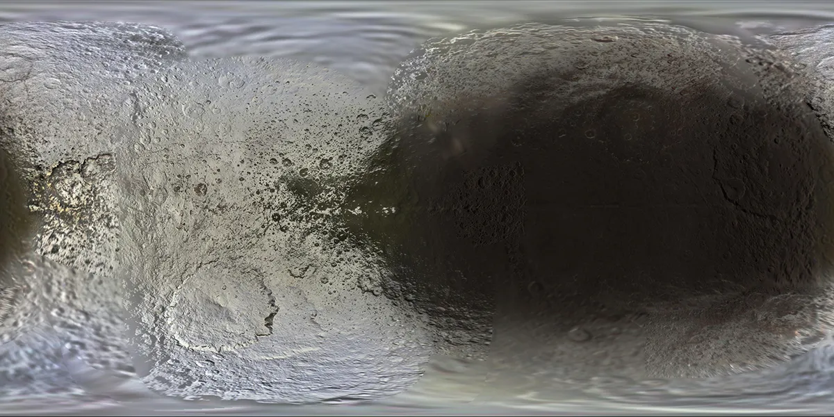 A colour mosaic map of Saturn's moon Iapetus, created using data collected by the Cassini spacecraft. Credit: NASA/JPL-Caltech/Space Science Institute/Lunar and Planetary Institute