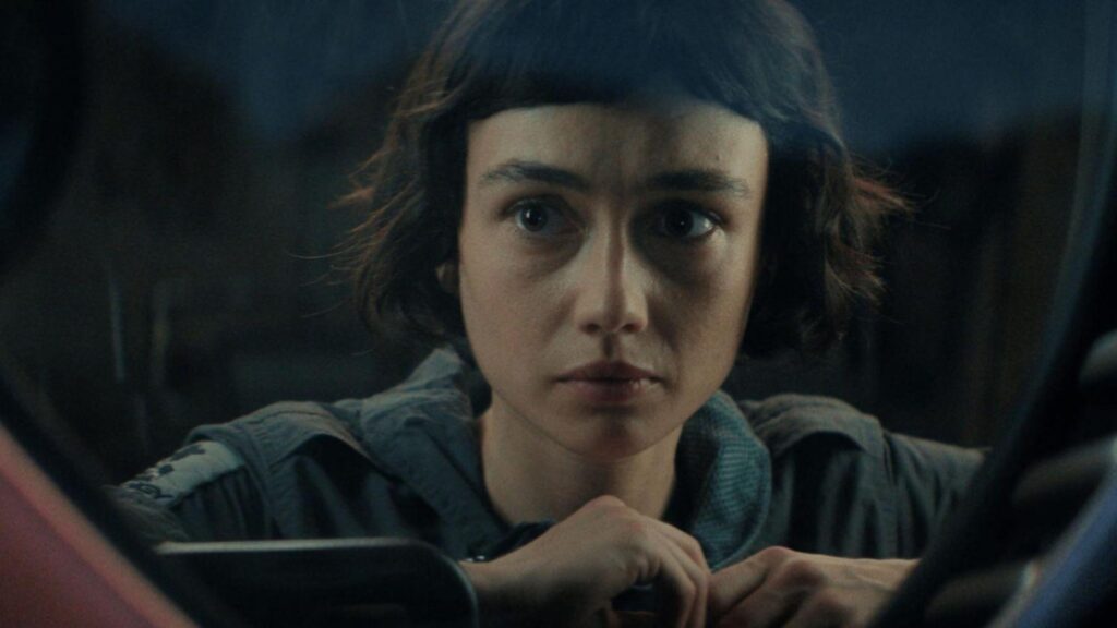 Sydney Chandler as Wendy intense close-up scene Alien Earth series, from Alien: Earth season 1