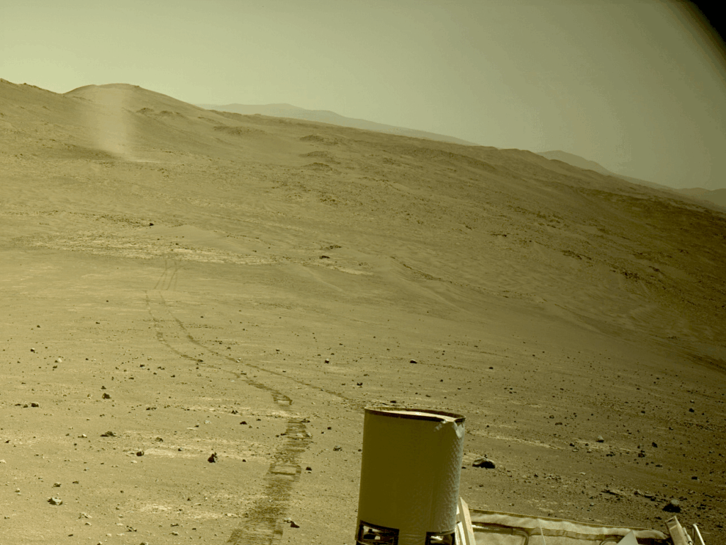A dust devil on Mars