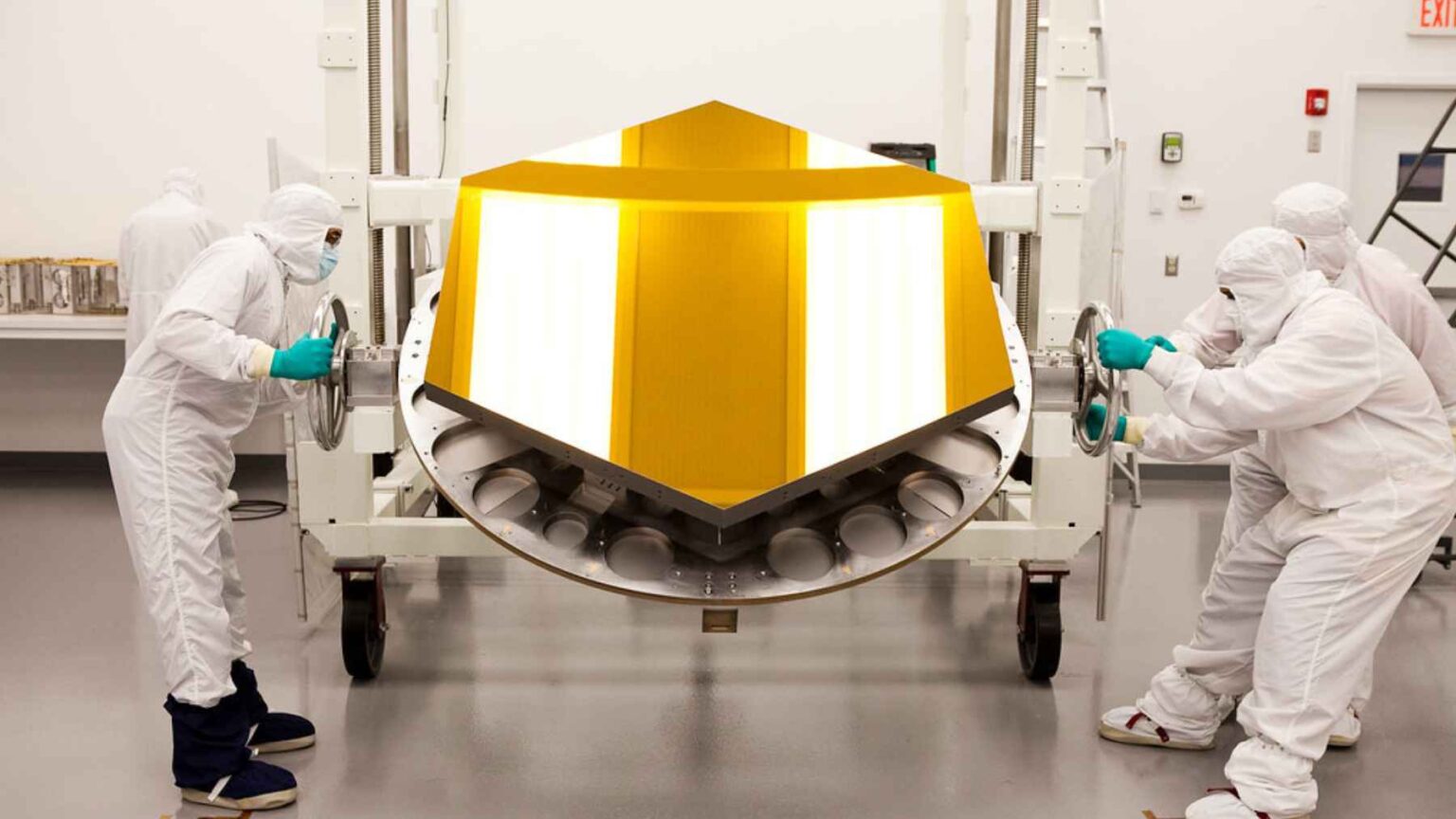 James Webb Space Telescope image of distant galaxy MoM z14 at redshift 14.44