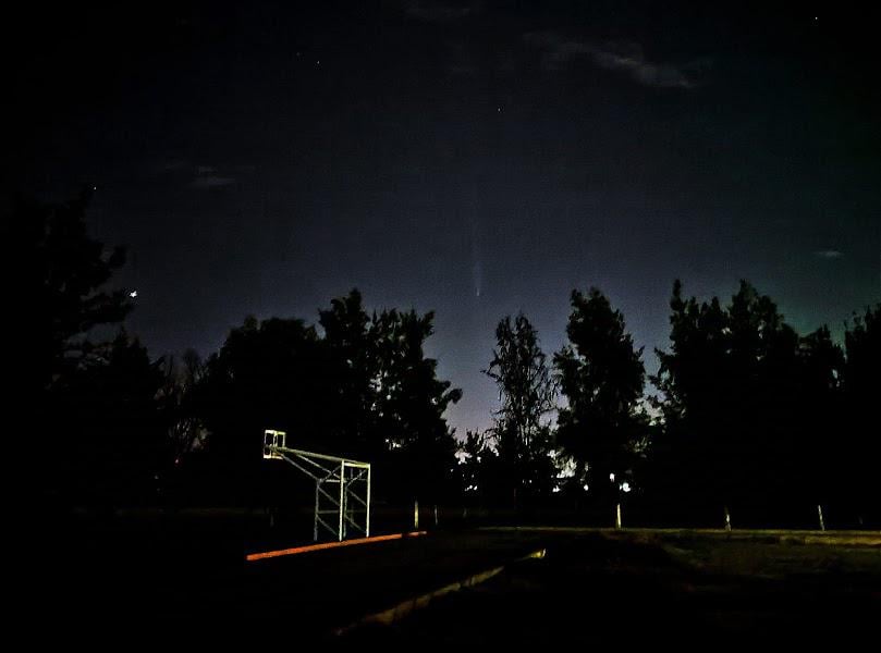 Midnight Practice under Comet ATLAS.