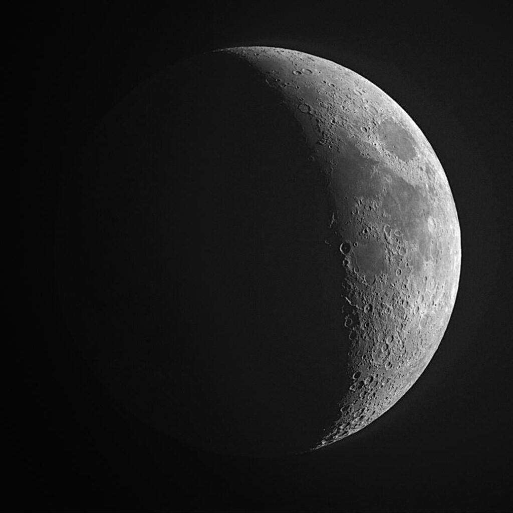 Last Night's 30% Waxing Crescent Moon From My Seestar S50.