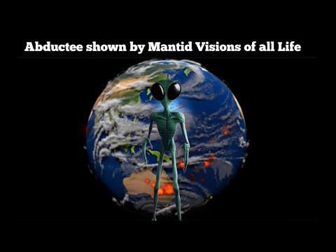 Abductee shown by Mantid visions of all life and the Earth from Space