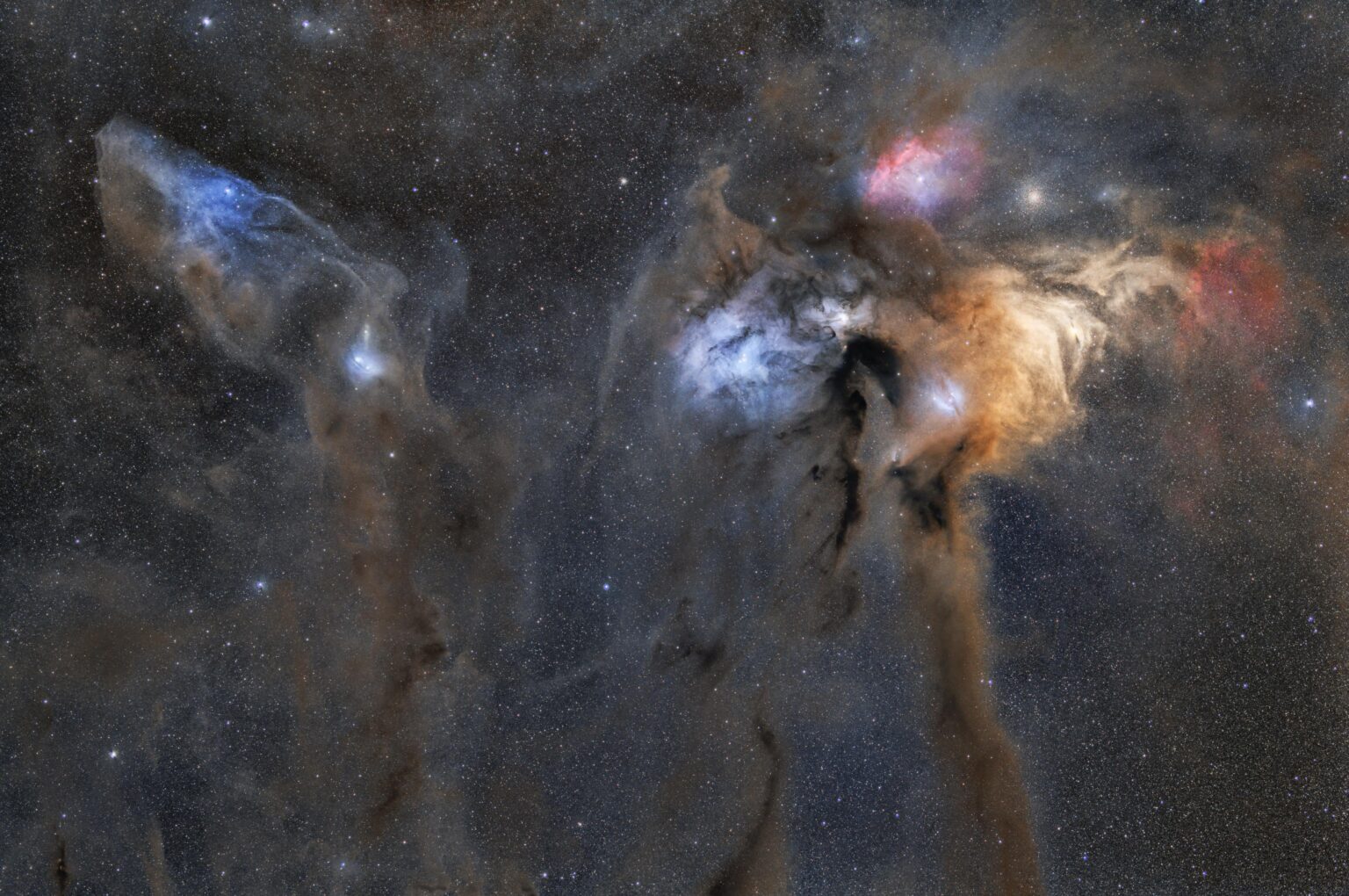 Rho Ophiuchi cloud complex and Blue Horsehead Nebula