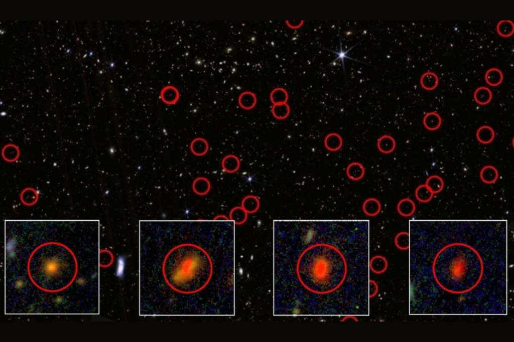 Mysterious red dots may reveal the universe’s first stars A collection of