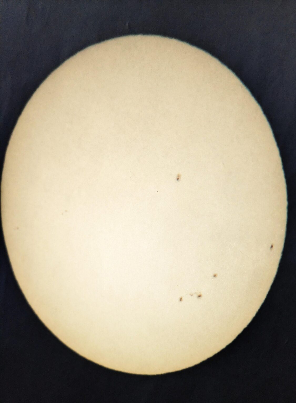 The Sun today, projected onto a piece of paper
