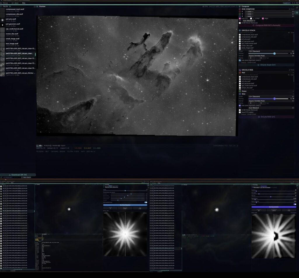 AstroBurst v0.3 is coming - Richardson-Lucy deconvolution, wavelet denoising, new UI [Preview