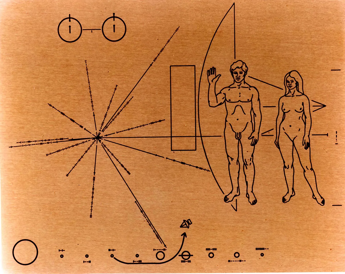 The NASA Pioneer golden plaque