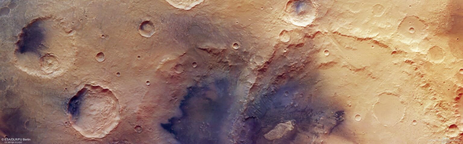 One of Mars’ oldest cratered regions One of Mars' oldest cratered regions
