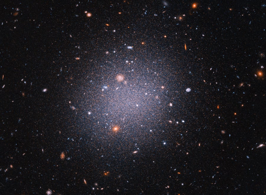 View of NGC 1052-DF2— an ultra-diffuse galaxy—from Hubble.