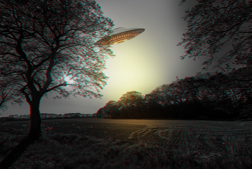 ufo in forest