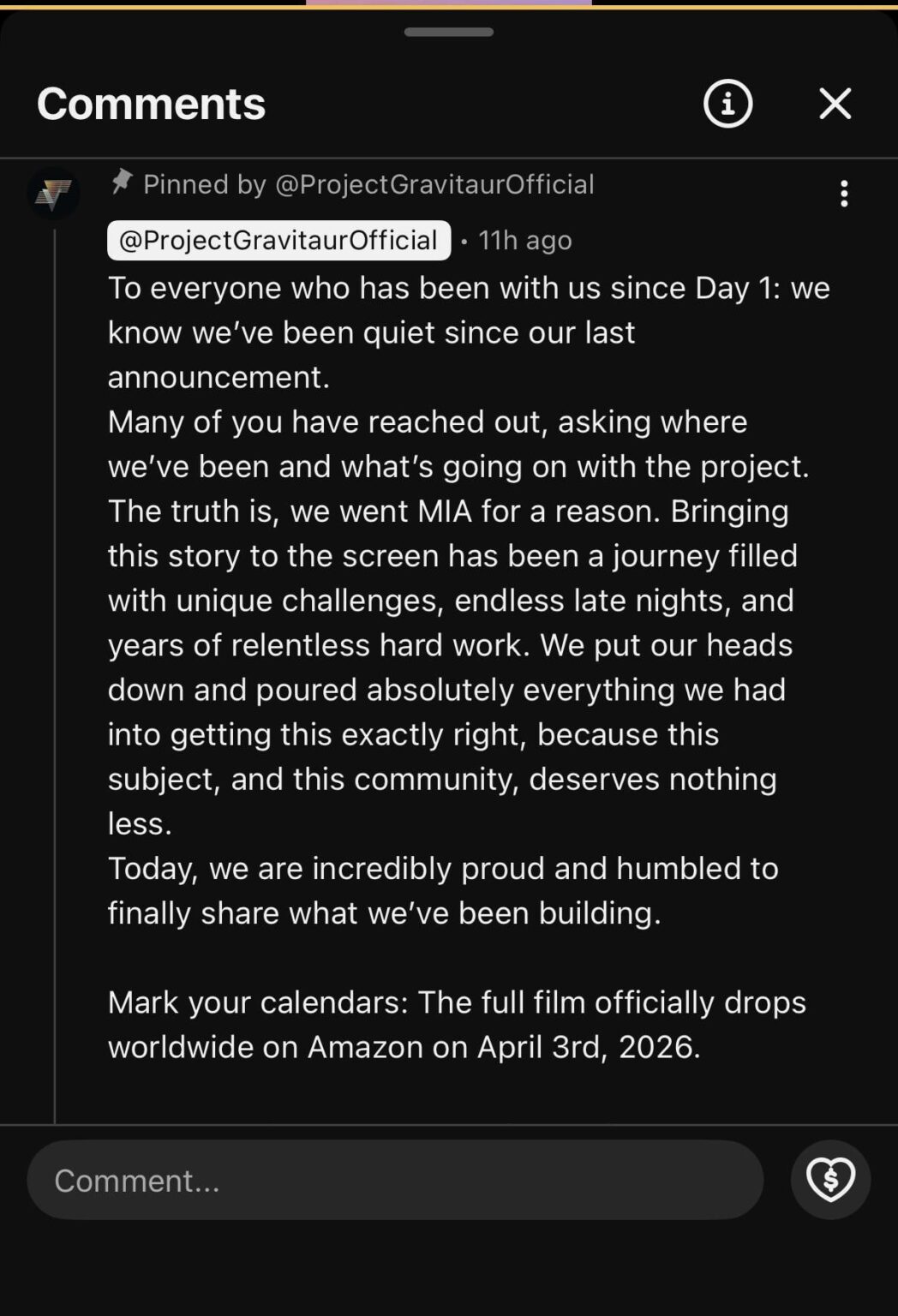 It lives!!! Project Gravitaur comes out April 3!