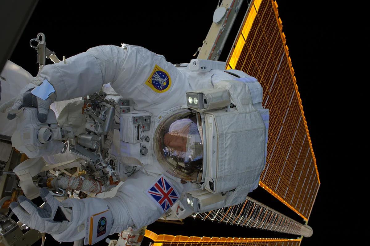 Astronaut Tim Peake during a spacewalk on the International Space Station. Credit: ESA/NASA