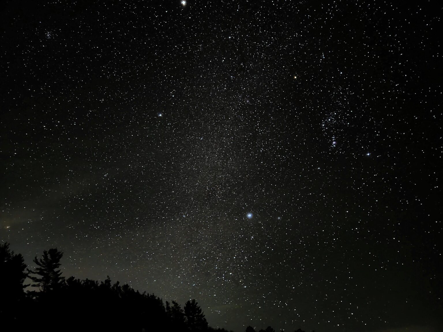 Milky Way, Orion, and Jupiter from Northern Ontario