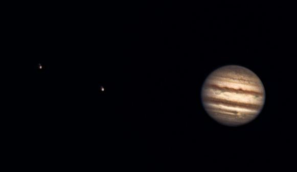 Jupiter a and 2 of its moons 3/13/26