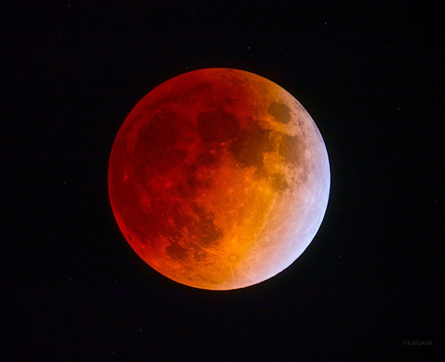 Today's Total Lunar Eclipse from Japan
